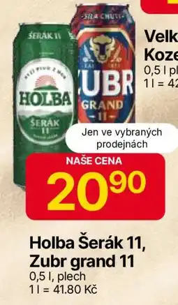 Hruška Holba Šerák 11, Zubr Grand 11 nabídka