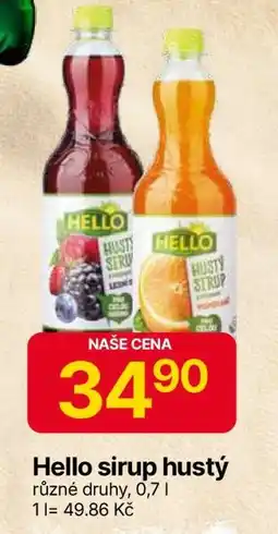 Hruška Hello Sirup hustý nabídka