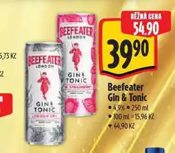 Albert Beefeater gin & tonic nabídka