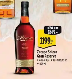 Albert Zacapa solera gran reserva nabídka