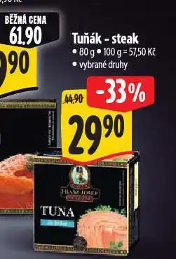 Albert Tuňák steak nabídka
