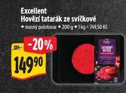 Albert Hovězí tatarák ze svíčkové nabídka