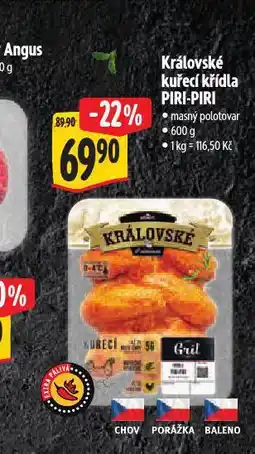 Albert Královské kuřecí křídla piri-piri nabídka