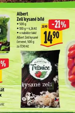 Albert Zelí kysané bílé nabídka