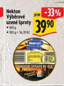 Albert Nekton výběrové šproty uzené v oleji nabídka