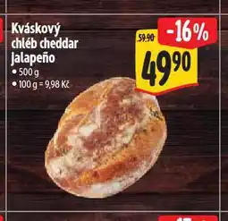 Albert Kváskový chléb cheddar a jalapeňo nabídka