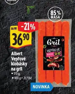 Albert Vepřové klobásky na gril nabídka