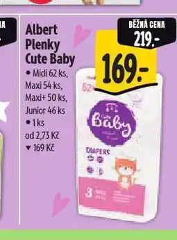 Albert Cute baby plenky nabídka