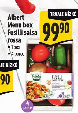Albert Menu box fusilli salsa rossa nabídka