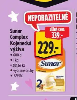 Albert Sunar kojenecká výživa nabídka