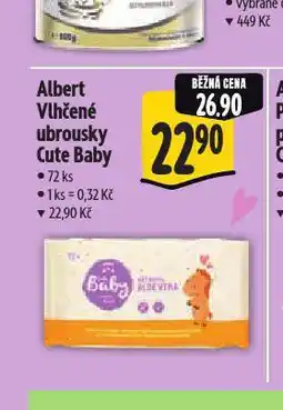 Albert Cute baby vlhčené ubrousky nabídka