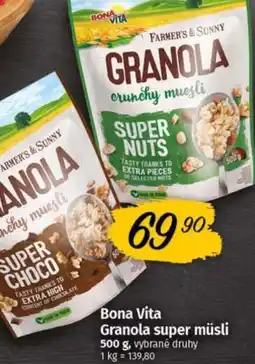 COOP TIP Bona Vita Granola super müsli nabídka