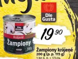 COOP TIP Žampiony Krájené nabídka