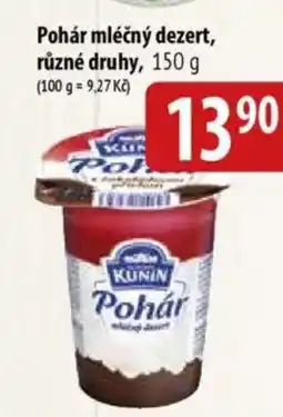 Bala Pohár mléčný dezert nabídka