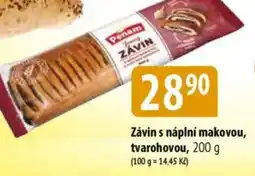Bala Závin s náplní makovou, tvarohovou nabídka