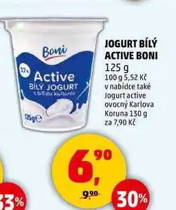 Penny Market JOGURT BÍLÝ ACTIVE BONI, 125 g nabídka