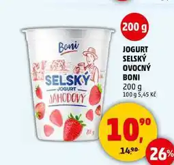 Penny Market JOGURT SELSKÝ OVOCNÝ BONI, 200 g nabídka