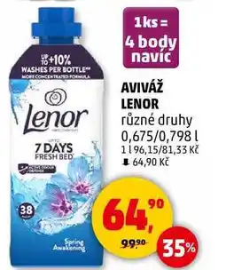 Penny Market LENOR aviváž různé druhy, 0,675/0,798 l nabídka