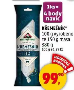 Penny Market KŘEMEŠNÍK 100 g vyrobeno ze 150 g masa, 380 g nabídka