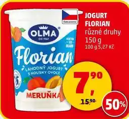 Penny Market OLMA JOGURT FLORIAN různé druhy, 150 g nabídka