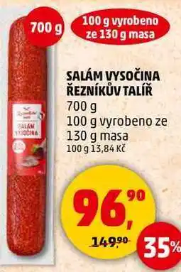 Penny Market SALÁM VYSOČINA ŘEZNÍKŮV TALÍŘ, 700 g nabídka