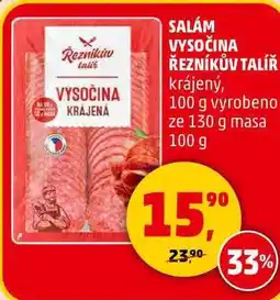 Penny Market SALÁM VYSOČINA ŘEZNÍKŮV TALÍŘ krájený, 100 g nabídka