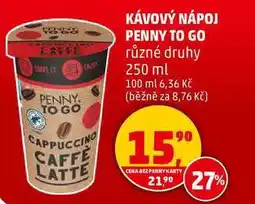 Penny Market KÁVOVÝ NÁPOJ PENNY TO GO různé druhy, 250 ml nabídka