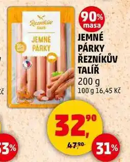 Penny Market JEMNÉ PÁRKY ŘEZNÍKŮV TALÍŘ, 200 g nabídka