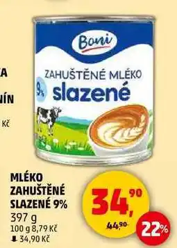 Penny Market MLÉKO ZAHUŠTĚNÉ SLAZENÉ 9%, 397 g nabídka