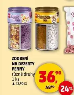 Penny Market ZDOBENÍ NA DEZERTY PENNY různé druhy, 1 ks nabídka