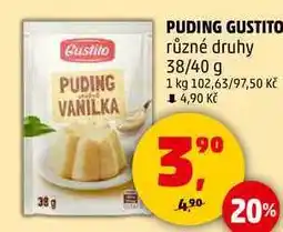 Penny Market PUDING GUSTITO různé druhy, 38/40 g nabídka