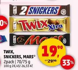 Penny Market SNICKERS 2pack, 70/75 g nabídka