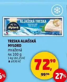 Penny Market TRESKA ALJAŠSKÁ MYLORD mražená, 4x 100 g nabídka