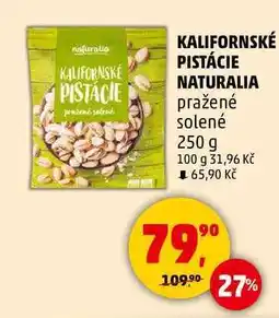 Penny Market KALIFORNSKÉ PISTÁCIE NATURALIA pražené solené, 250 g nabídka