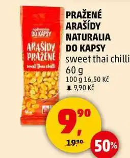 Penny Market PRAŽENÉ ARAŠÍDY NATURALIA DO KAPSY Sweet thai chilli, 60 g nabídka