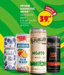 Penny Market MÍCHANÉ ALKOHOLICKÉ NÁPOJE různé druhy plech 6% alk., 0,25 l nabídka