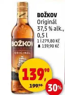 Penny Market BOŽKOV ORIGINÁL 37,5 % alk., 0,5 l nabídka
