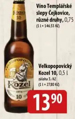 Bala Velkopopovický Kozel 10 nabídka