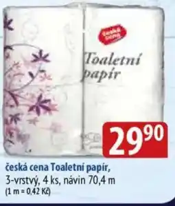 Bala Česká cena Toaletní papír nabídka