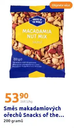 Action Směs makadamiových ořechů Snacks of the World nabídka