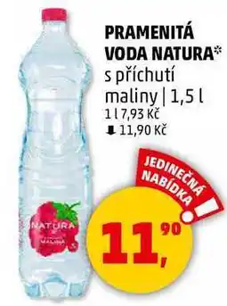 Penny Market NATURA PRAMENITÁ VODA s příchutí maliny, 1,5 l nabídka