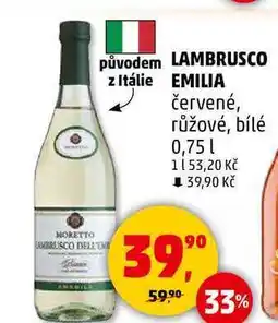 Penny Market LAMBRUSCO EMILIA červené, 0,75 l nabídka