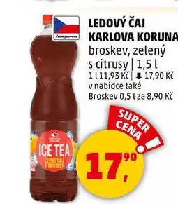 Penny Market LEDOVÝ ČAJ KARLOVA KORUNA broskev, 1,5 l nabídka