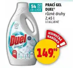 Penny Market PRACÍ GEL DUEL různé druhy, 2,45 l nabídka