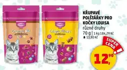 Penny Market KŘUPAVÉ POLŠTÁŘKY PRO KOČKY LOUISA různé druhy, 70 g nabídka