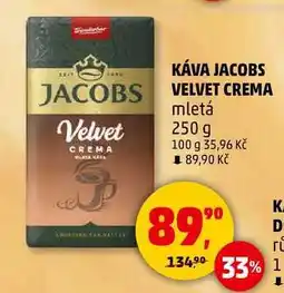 Penny Market KÁVA JACOBS VELVET CREMA Velvet mletá, 250 g nabídka