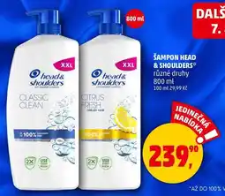 Penny Market ŠAMPON HEAD & SHOULDERS různé druhy, 800 ml nabídka