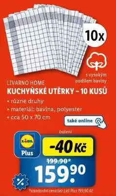 Lidl LIVARNO HOME KUCHYŇSKÉ UTĚRKY – 10 KUSŮ nabídka
