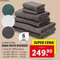 Lidl LIVARNO HOME SADA FROTÉ RUČNÍKŮ nabídka