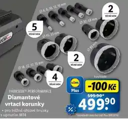 Lidl Parkside Performance Diamantové vrtací korunky nabídka